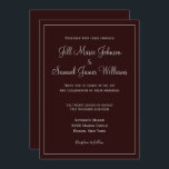 Snyggt Mörk Plum och Grått Bröllop Inbjudningar<br><div class="desc">Bröllopsinbjudningar som är så vackra och snyggt,  den här utformningen har ett system för plommon och grått färg.  Du kan enkelt fylla i mallar genom att välja mellan olika former och stilar.  Anpassa din i dag!</div>