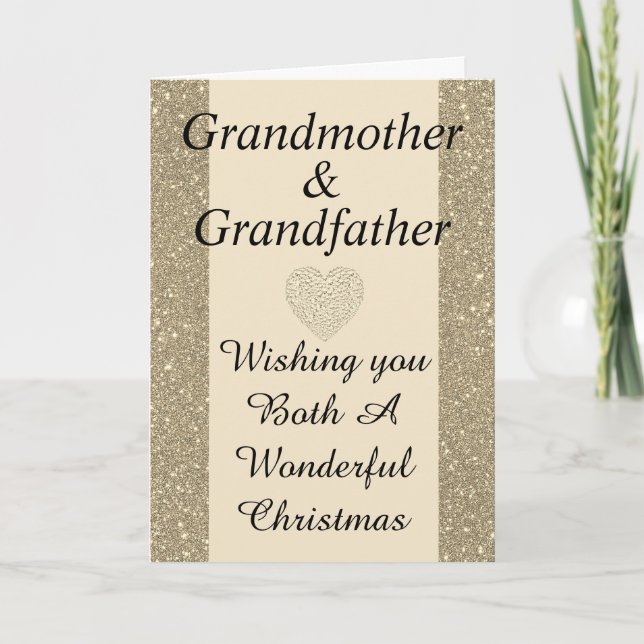 Snyggt Mormor och morfar Julkort Helgkort (Framsida)