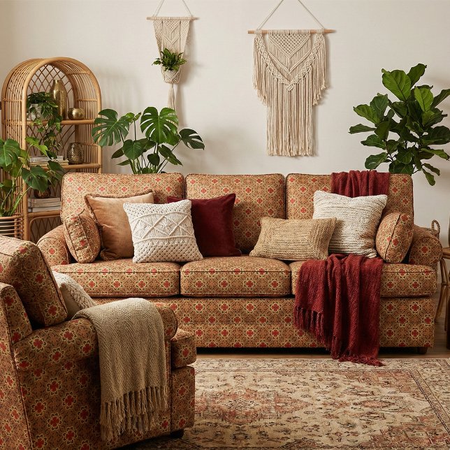 Snyggt Mosaic Colorful Geometric Mönster Tyg (Skapare uppladdad)