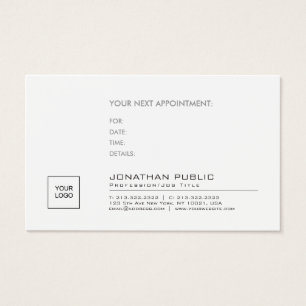 Snyggt Möte Reminder Company Modern Plain Visitkort