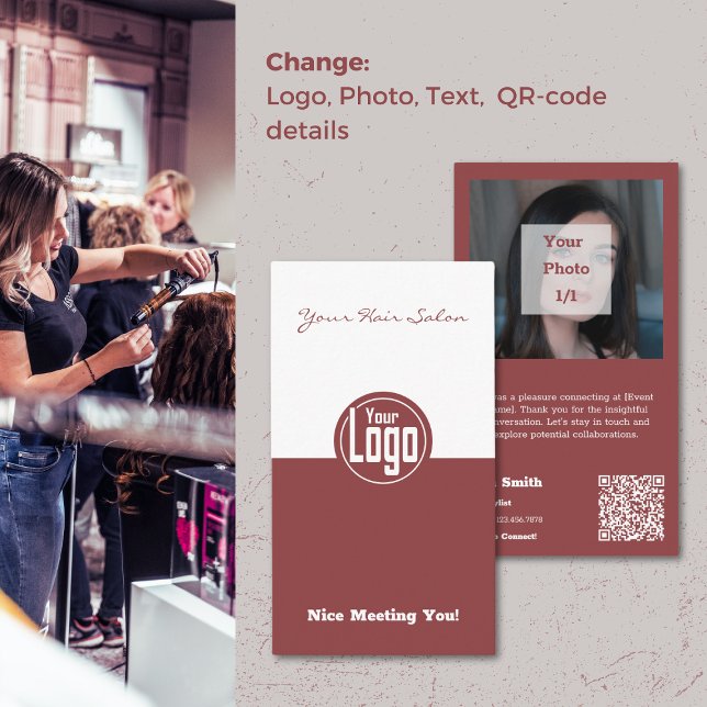 Snyggt möte som du håller i Stylist-Tacken Visitkort (Nice Meeting You Hair Stylist Thank You Business Card)