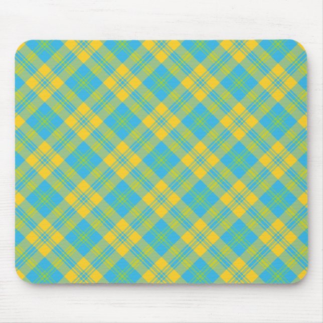 Snyggt Mousepad: Blå, Gult, Grönt Play Musmatta (Framsidan)