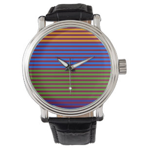 SNYGGT MULTI FÄRG BANDED RAND eWatch Watch Watch W Armbandsur