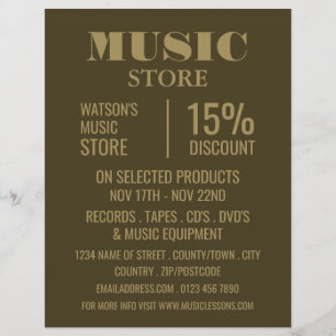 Snyggt Music Store Reklam Reklamblad