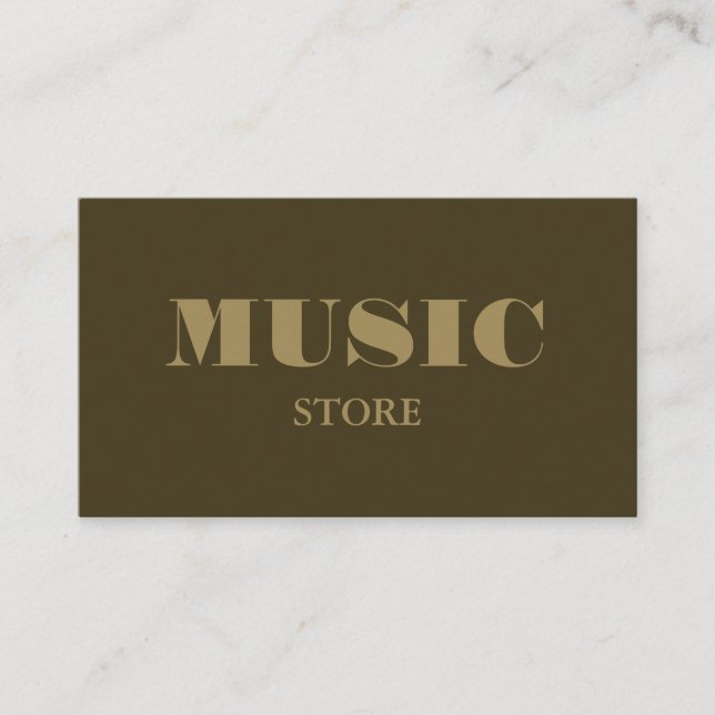 Snyggt Music Store Visitkort (Framsida)