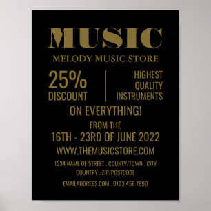 Snyggt Musical Instrument Store Poster