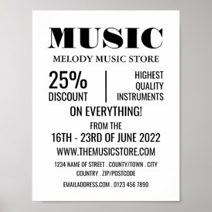 Snyggt Musical Instrument Store Poster