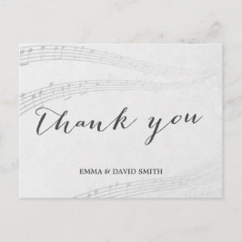 Snyggt Musik noter Tack Vykort