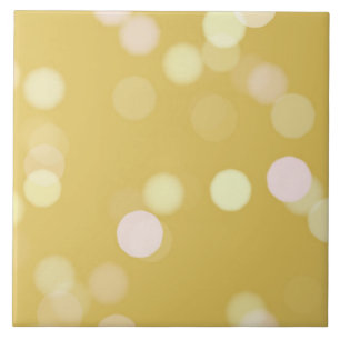 Snyggt Mustard Bokeh Kakelplatta