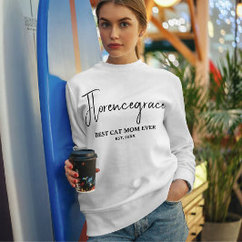 Snyggt namn för djurälskare Stiligt citat Kattmamm T Shirt