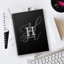 Snyggt Namn med Calligraphy Monogram Black