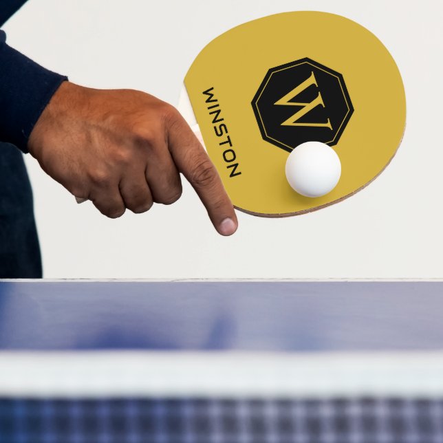 Snyggt Namn och Monogram Ping Pong Paddle Pingisracket (Insitu)