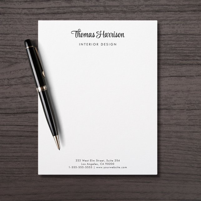 Snyggt Namnteckning skript Business Brevhuvud (Empower your name in our signature script as your logo and brand identity)