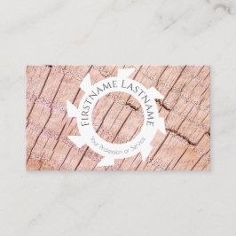 Snyggt Naturligt organiskt trä med vita sågformer Visitkort