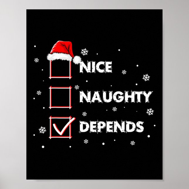 Snyggt Naughty är beroende av julklappen Poster (Framsidan)