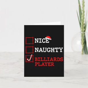 Snyggt Naughty Billiards-jultomten Kort