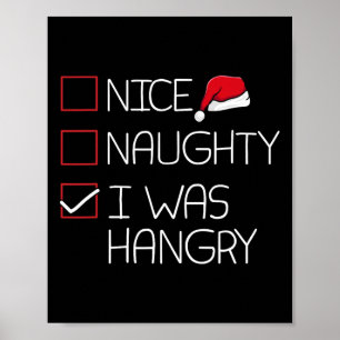 Snyggt Naughty Hangy jul Pajama Funny Humor X Poster