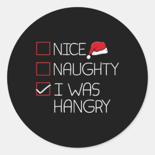 Snyggt Naughty Hangy jul Pajama Funny Humor X Runt Klistermärke