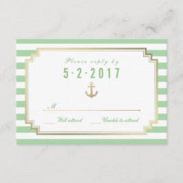 Snyggt Nautical Anpassningsbar Mint White OSA kort