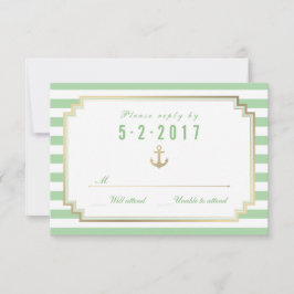Snyggt Nautical Anpassningsbar Mint White OSA kort