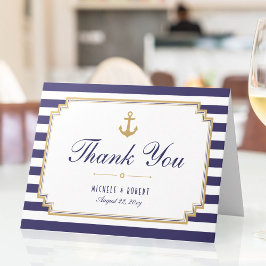 Snyggt Nautical Stripe Tackkort Card