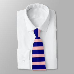 Snyggt Navy Blue and Rosa Vågrät Rand Slips
