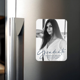 Snyggt Navy-skript, Studenten-annons, foto Magnet