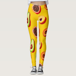 Snyggt Neon Fruits Mönster Leggings