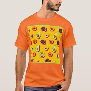 Snyggt Neon Fruits Mönster T Shirt