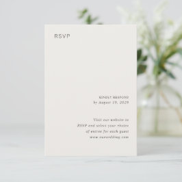 Snyggt Neutralt minimalistisk Bröllop OSA Kort