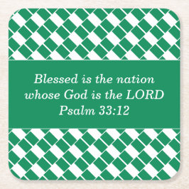 Snyggt NIGERIA FLAGGA Underlägg Papper Kvadrat