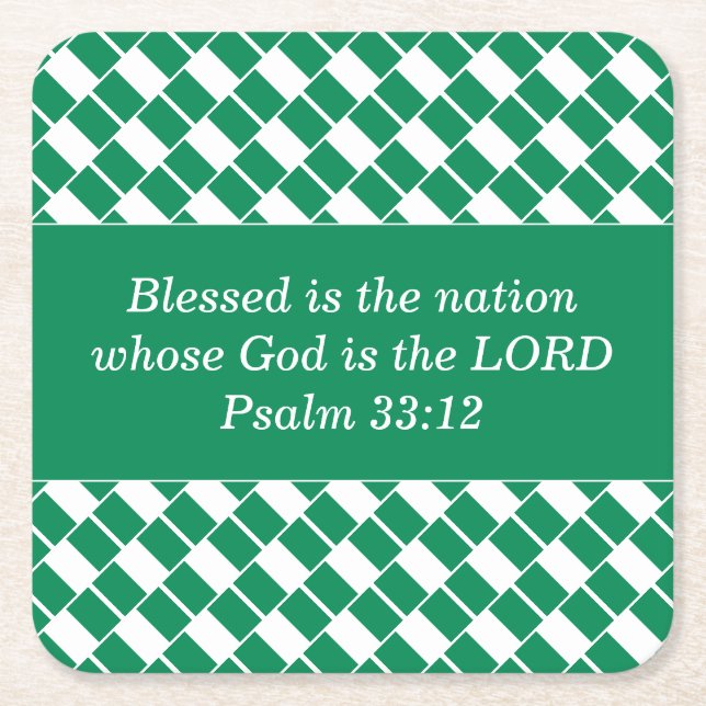 Snyggt NIGERIA FLAGGA Underlägg Papper Kvadrat (Framsidan)