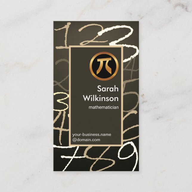 Snyggt Nummer Graffiti Gräns matematiker Visitkort (Framsida)