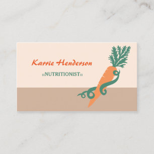 Snyggt Nutritionist Girly Swirls och Carrot Visitkort