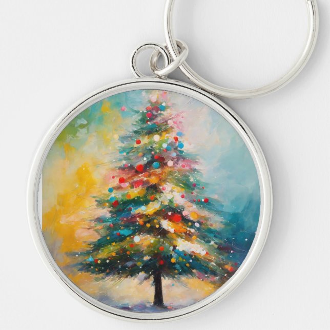 Snyggt - nyckelkedjor för daglig utbildning rund silverfärgad nyckelring (Framsidan)