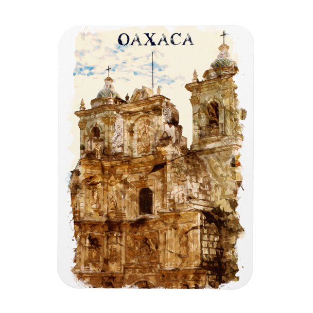 Snyggt Oaxaca Mexico Templo de Santo Domingo Magnet (Vertikal)