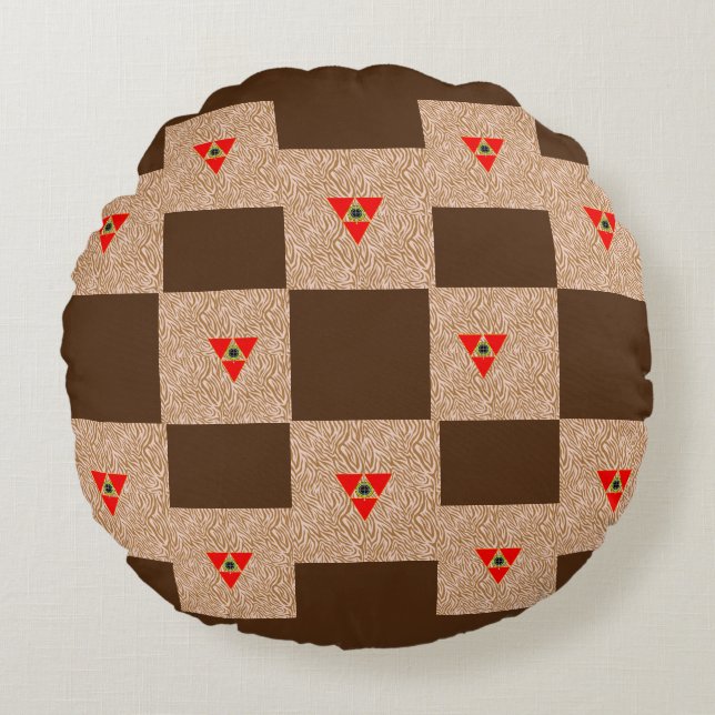 Snyggt och bekväma runda kuddar för hemmet (Framsidan)