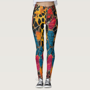 Snyggt och bekvämt leopard African Print Leggings