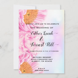 Snyggt och Elegant Blommigt Bouquet Bröllop Inbjudningar