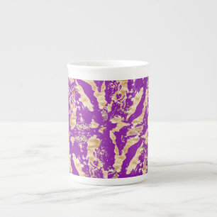 Snyggt och Elegant Guld Marble Struktur mönster Benporslin Mugg
