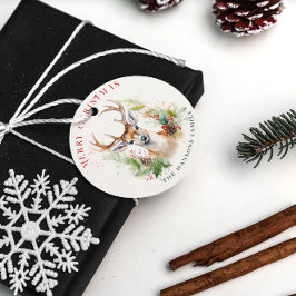 Snyggt och Elegant Hjort Juli Greenery Anpassnings Gåvor Etiketter