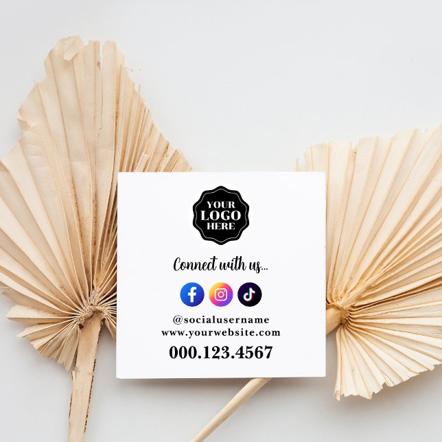 Snyggt och enkel QR-kod för Social-media Fyrkantigt Visitkort (Skapare uppladdad)