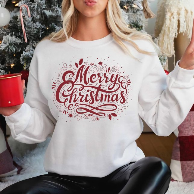 Snyggt och God jul Helgdag T Shirt (Stylish And Festive Merry Christmas Holiday Sweatshirt)