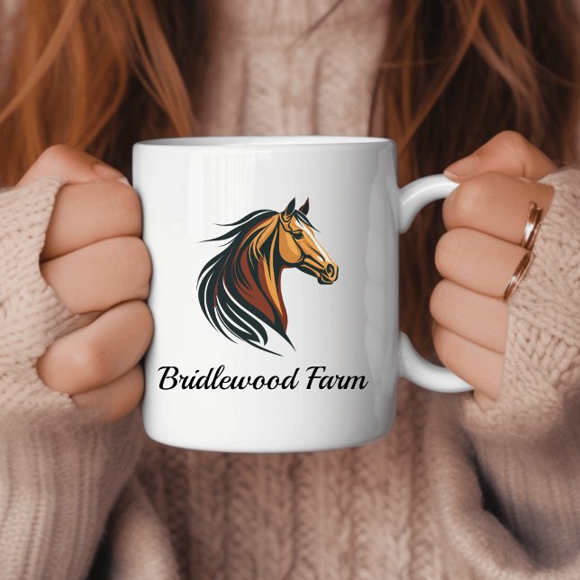 Snyggt och Modern Brown Horse Head Kaffemugg (Skapare uppladdad)
