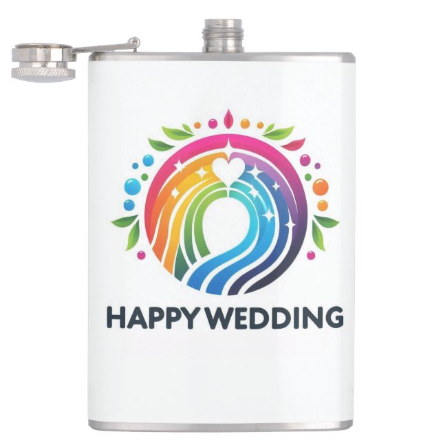 Snyggt och Personlig Bröllop Gift Fickplunta (Öppnad)