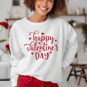 Snyggt och Trendig Glad Alla hjärtans dag i rött T Shirt