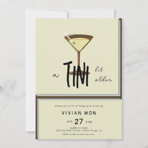 Snyggt Olive Martini a Tini Bit Older Birthday Inbjudningar