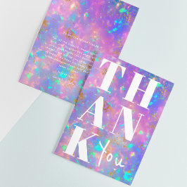 Snyggt Opal Stone enkel, minimalistisk fet Bröllop Tack Kort