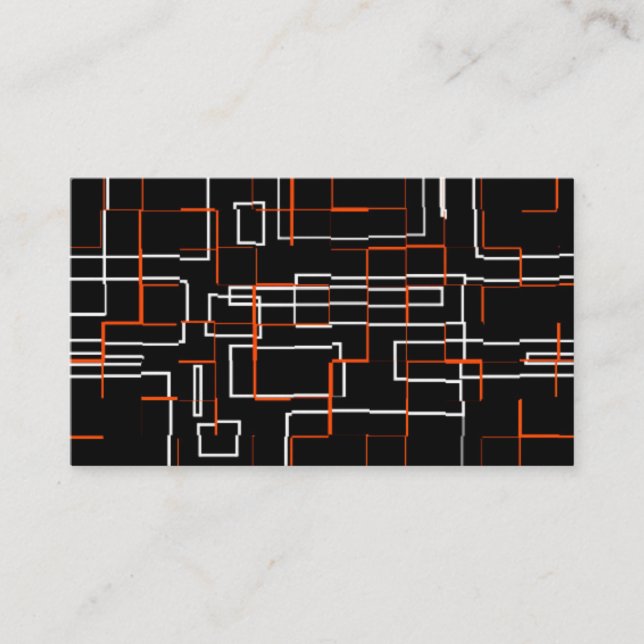 Snyggt Orange Black Mönster Visitkort (Framsida)