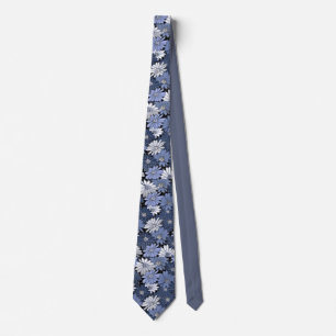 Snyggt Ovanligt blått Grått Polka-rotblommor Slips